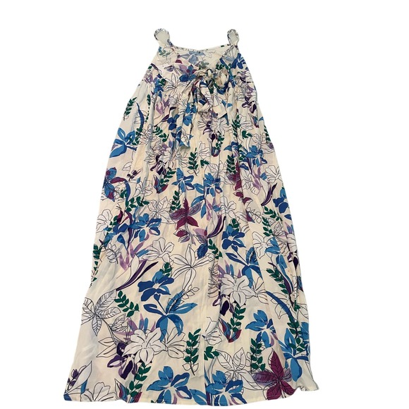 Isabel Maternity Women's Size XL Tie Back Woven Maxi Maternity Dress NWT Floral - Picture 5 of 6